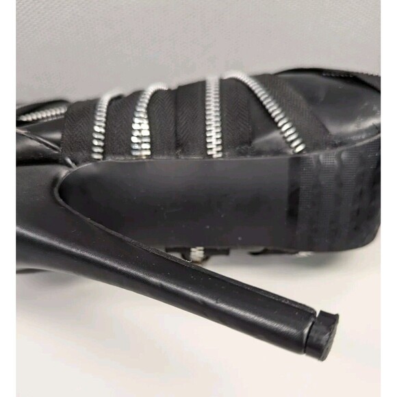 SHOW STORY WOMEN'S BLACK ZIPPER CLOSE TOE HEEL PLATFORM SZ 6 1/2 37 - Picture 7 of 14